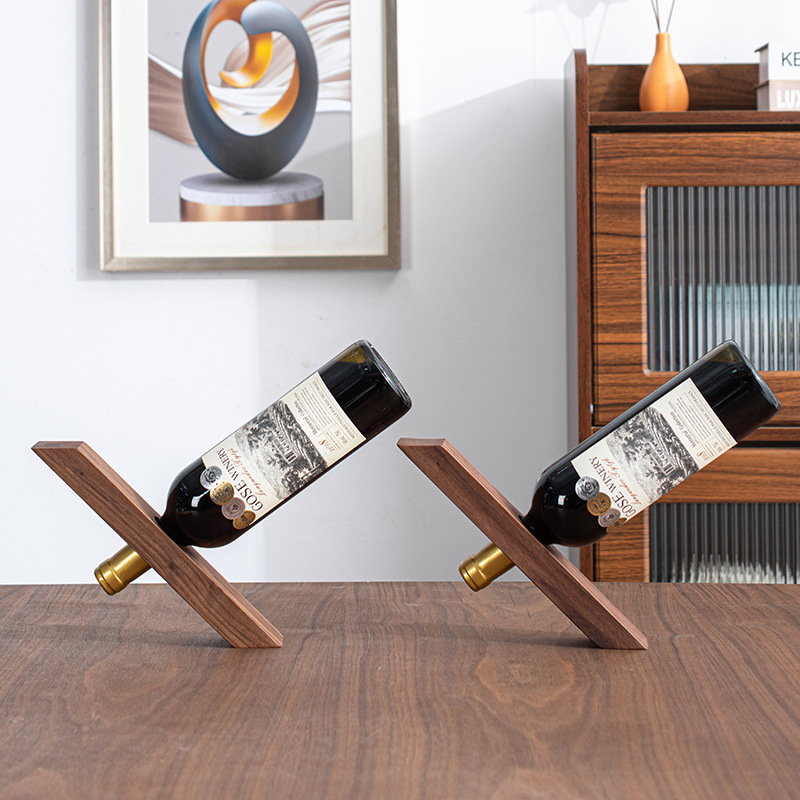 Home Bar Stand - HeMu Minimalist Wooden Wine Bottle Holder