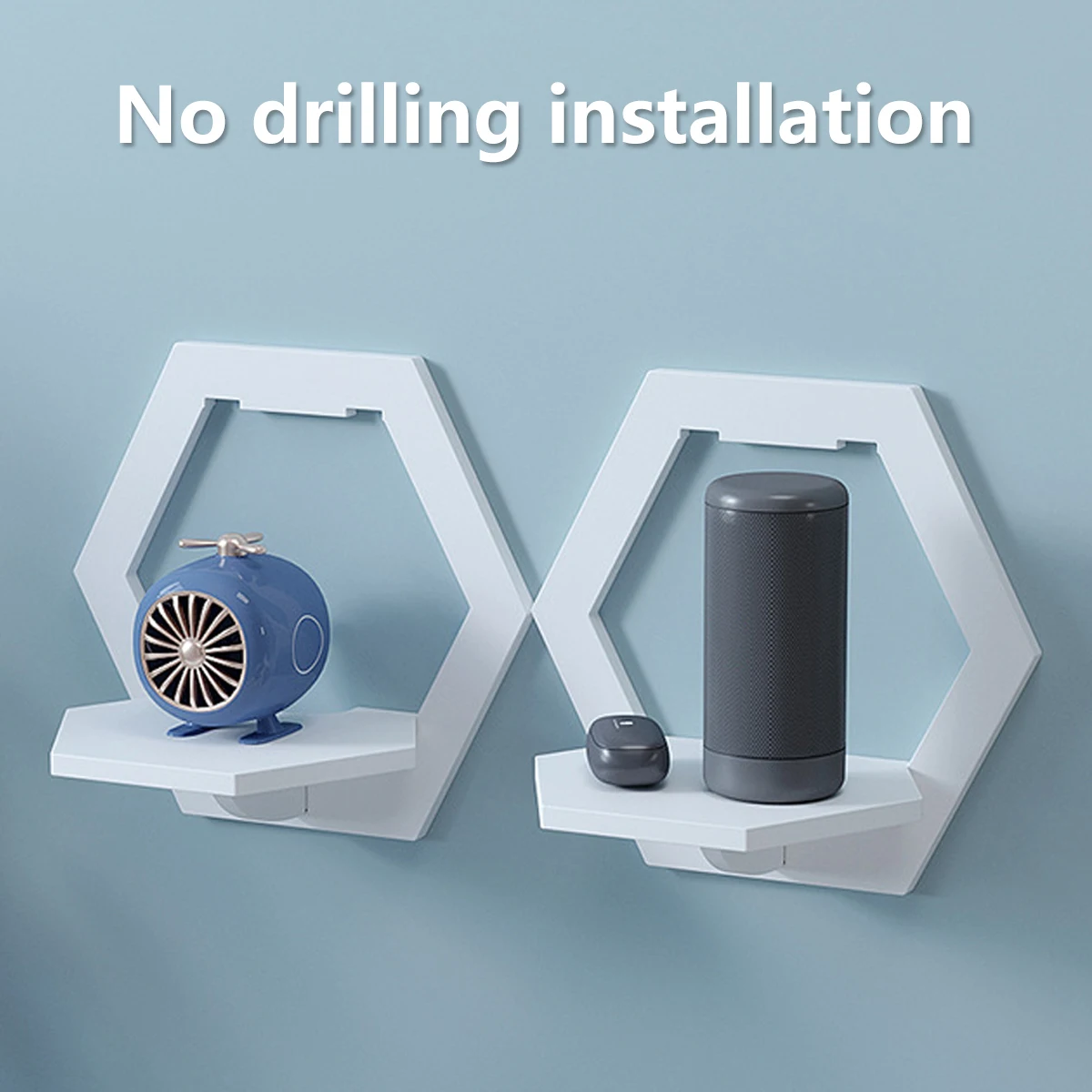 3Pcs Hexagon Wall Shelf Punch  - Home Bar Shelves recension och pris