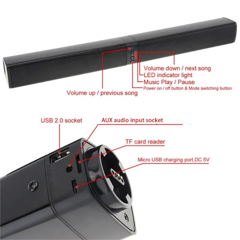 Powerful Soundbar Sound Radio  - Home Bar And Theater recension och pris