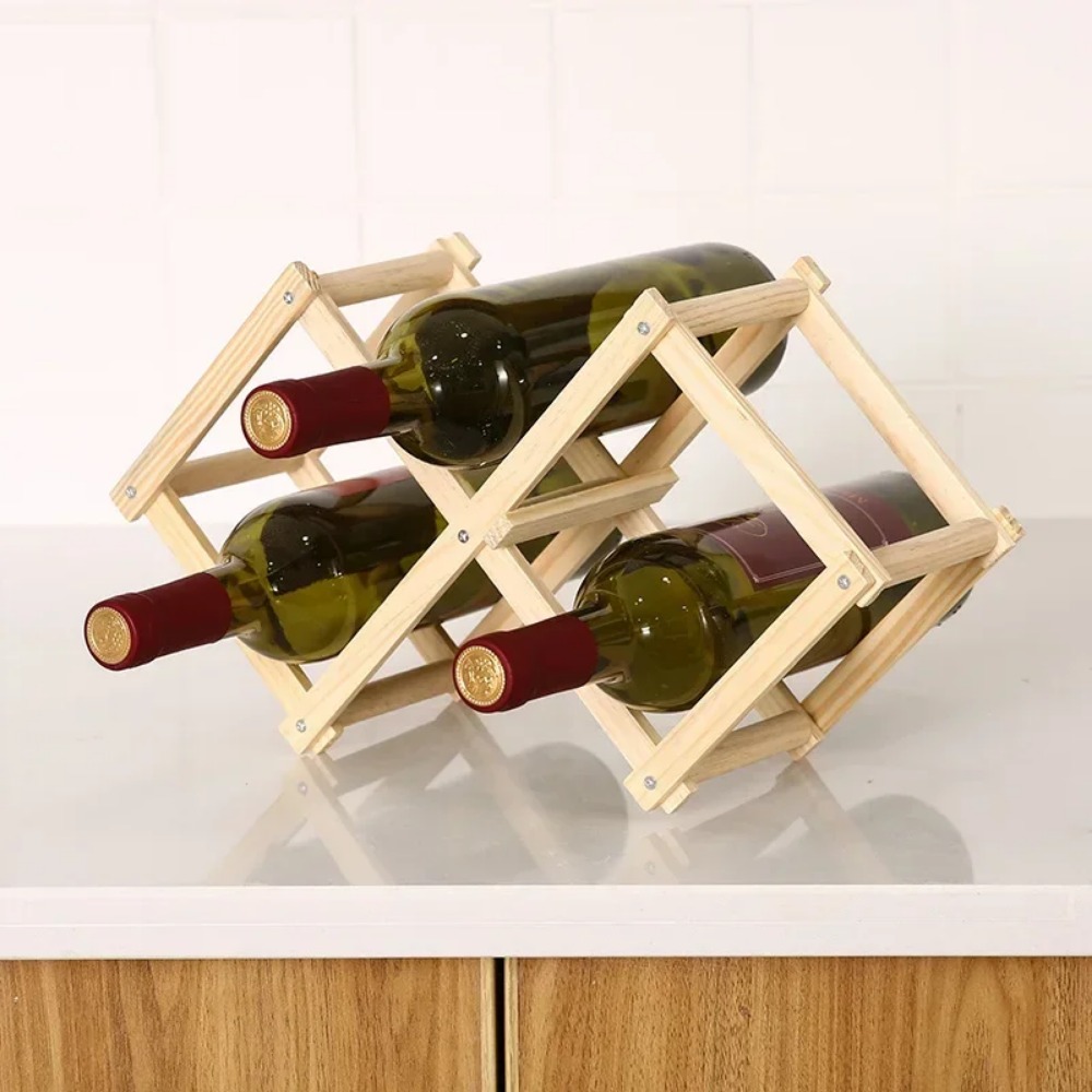Collapsible Wooden Wine Rack B - Home Bar Shelves recension och pris