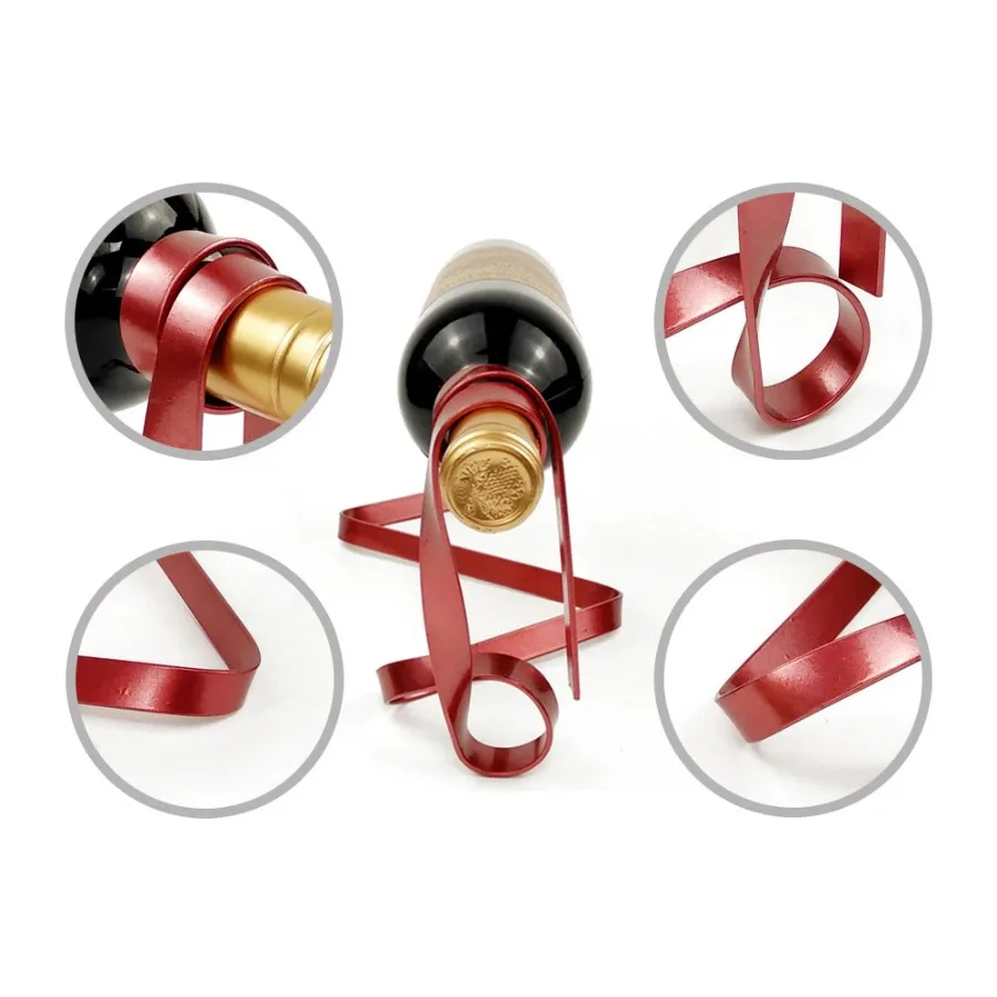 Colorful Ribbon Iron Wine Bott - Home Bar Shelves recension och pris