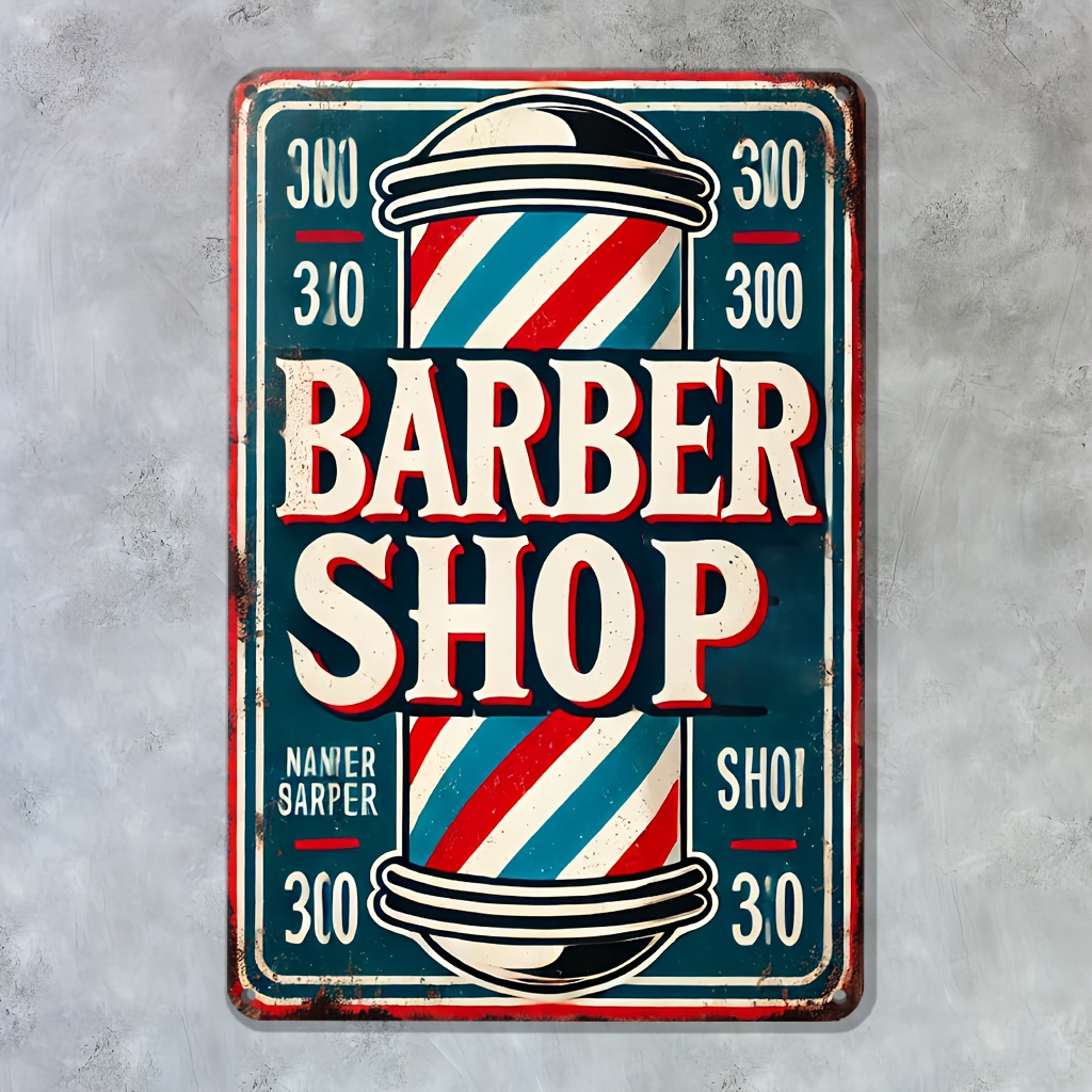 , Barbershop Sign Metal Wall A - Home Barbershop recension och pris