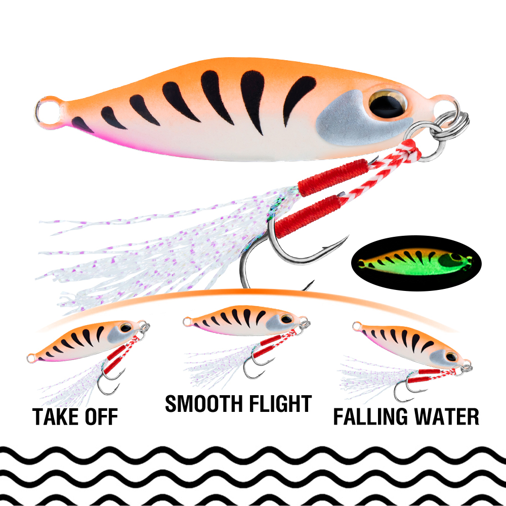 5Pcs Jig Bait 7G/10G/15G/20G S - Jigger Double Sided recension och pris