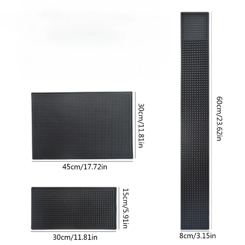 Bar Mat Rubber Dish Drying Mat - Home Bar Setup recension och pris