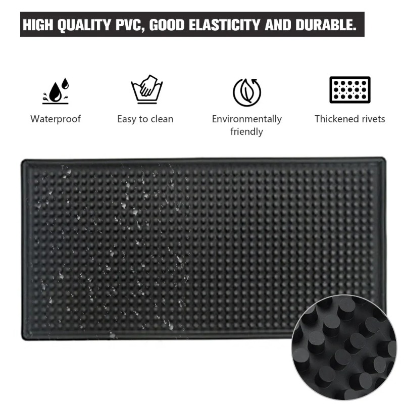 Bar Mat Rubber Dish Drying Mat - Home Bar Setup recension och pris