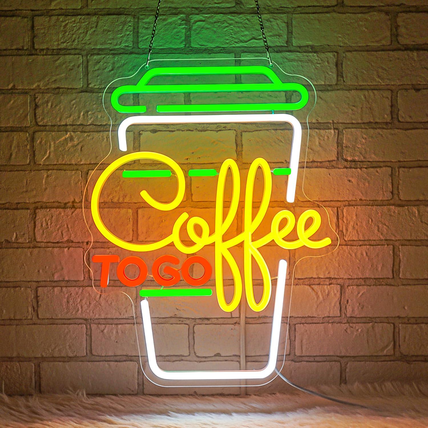 Coffee Neon Sign USB Dimmable  - Home Bar And Restaurant recension och pris