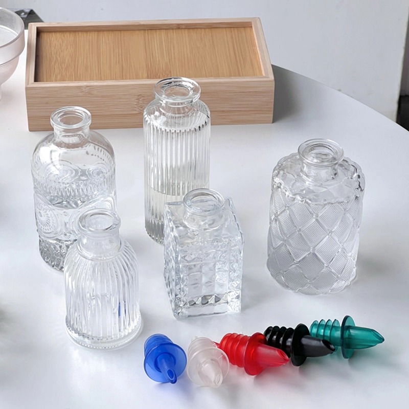 Glass Sauce Bottle Embossed Bi - Bitters Bottle Set recension och pris