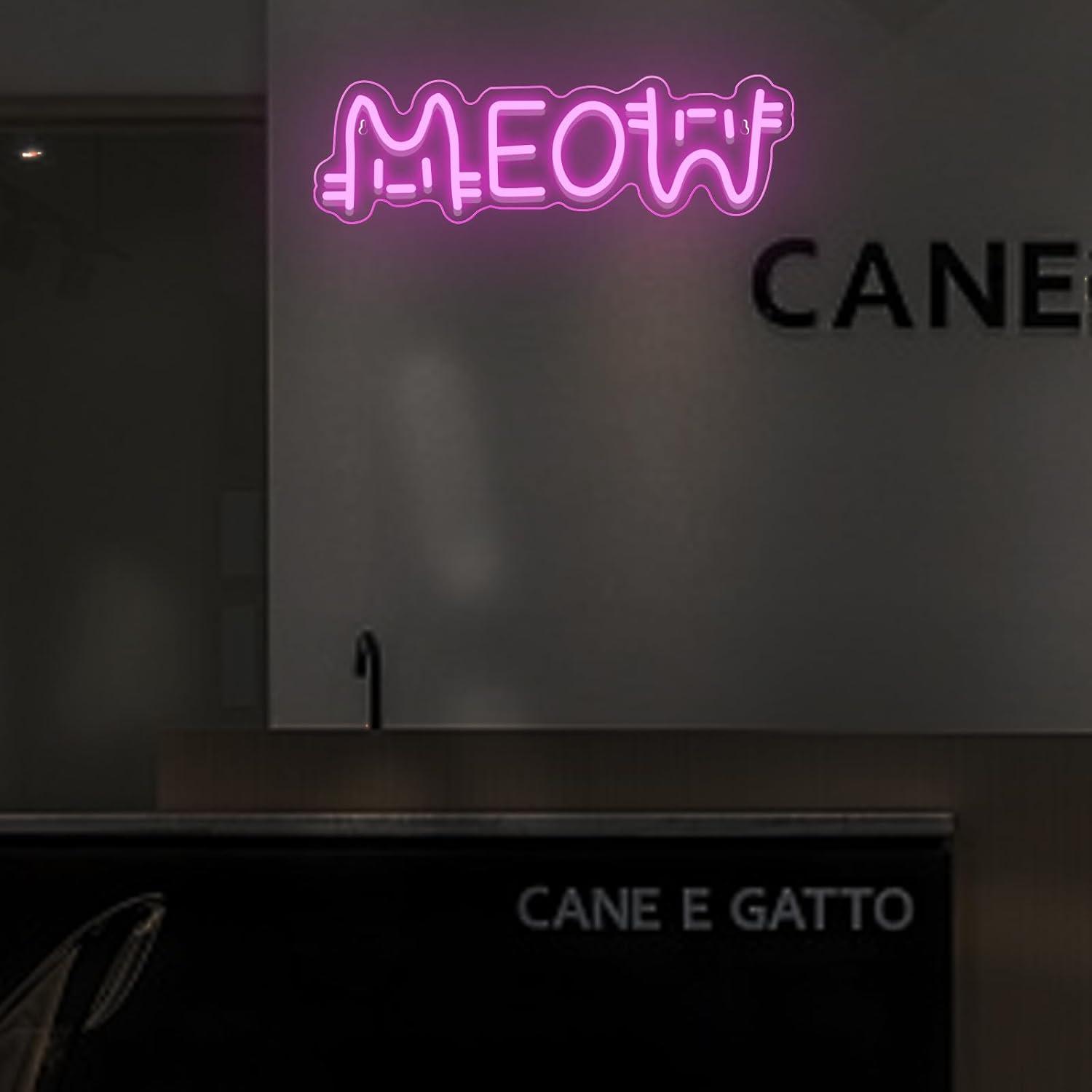 Meow Neon Sign Cat USB Powered - Home Bar And Restaurant recension och pris