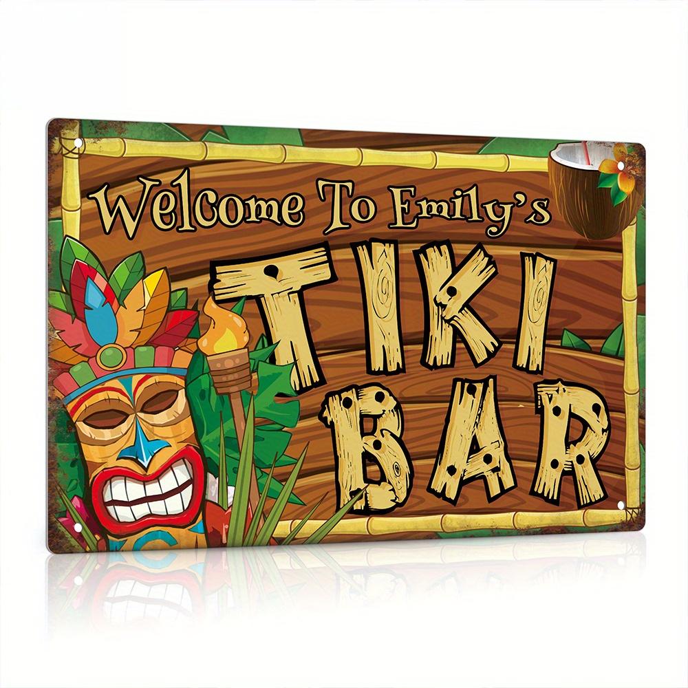 Custom  Decor Tiki Bar Sign, P - Home Bar And Restaurant recension och pris
