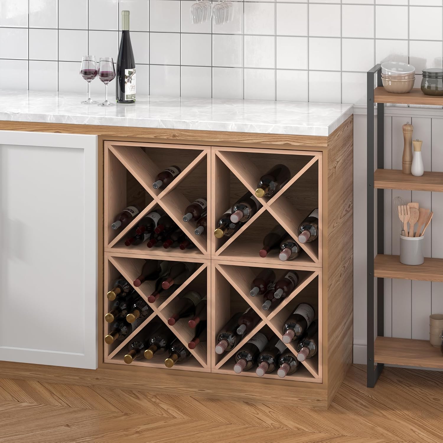 96 Bottle Wine Rack Countertop - Home Bar Shelves recension och pris