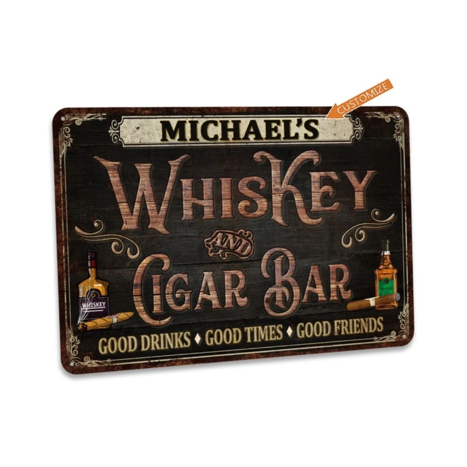 Custom Personalized Vintage Wh - Home Bar Signs recension och pris