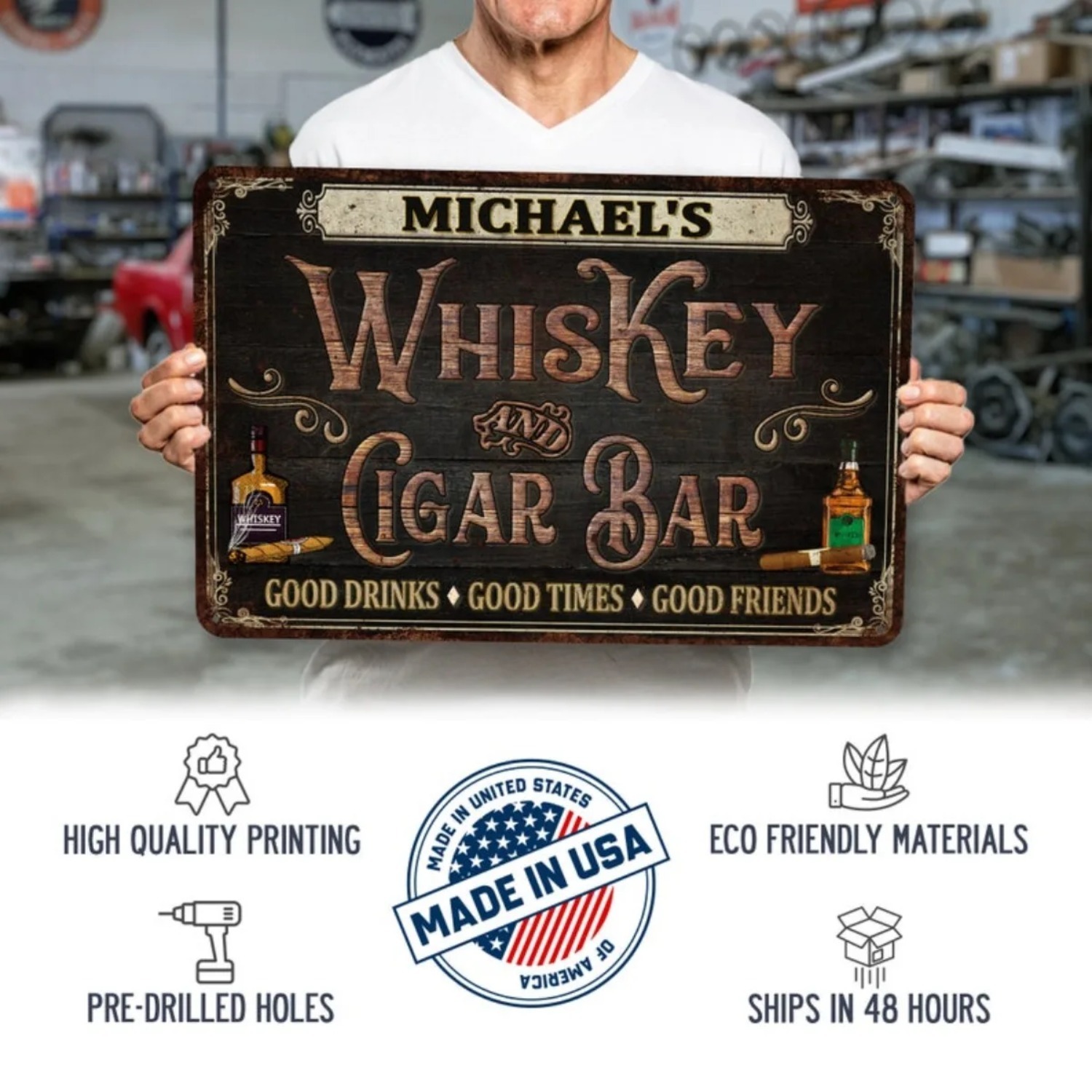 Custom Personalized Vintage Wh - Home Bar Signs recension och pris