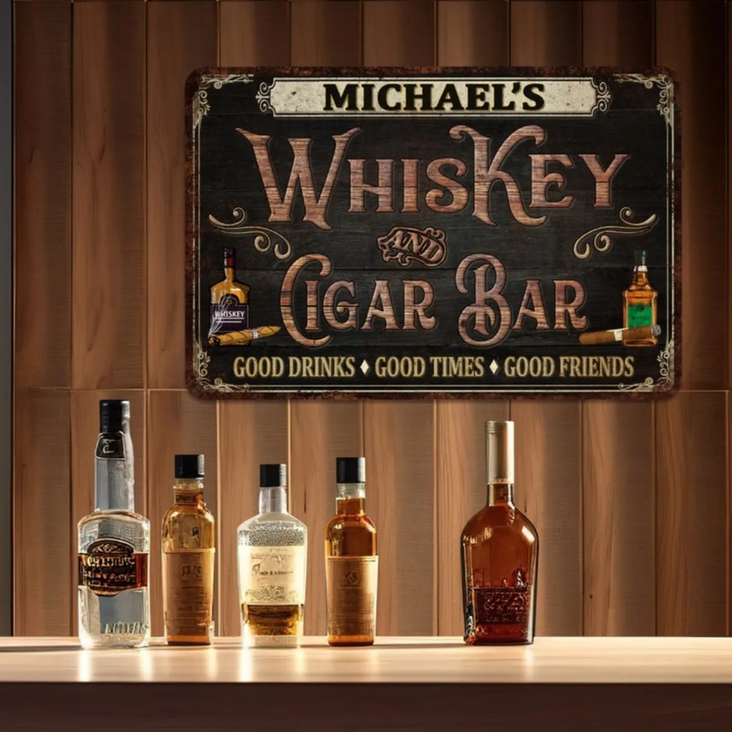 Custom Personalized Vintage Wh - Home Bar Signs recension och pris